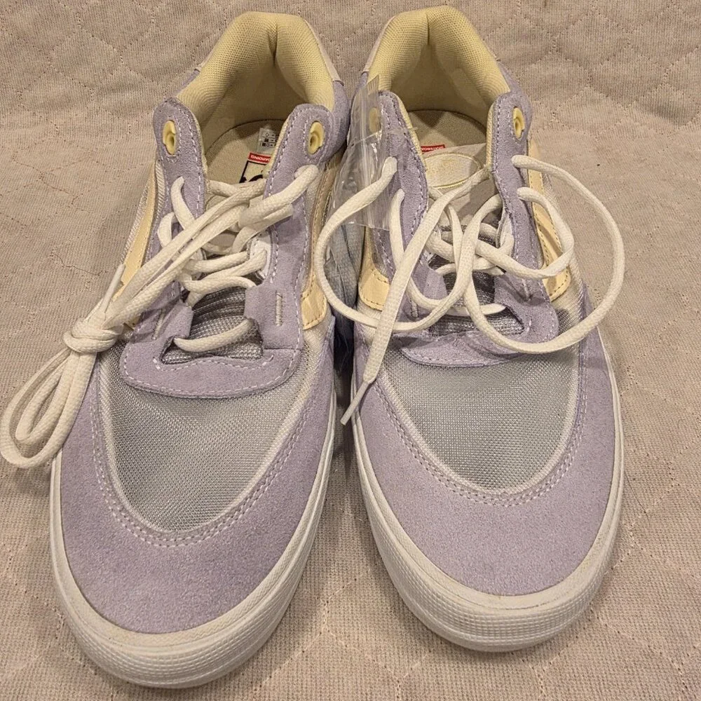 Vans Men's 13 Wayvee Pastel Yellow/Dusty Blue White Suede Mesh - VN0A5JIADSB